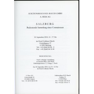 Rauch H.D. / A. Hess, Salzburg. Bedeutende Sammlung eines Connaisseurs