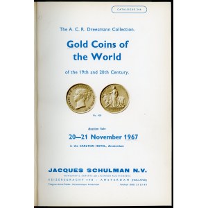 Schulman Jacqus. Catalogue 246 (Gold Coins of the World) plus dwa katalogi Hirsch'a