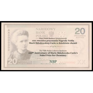 Banknot kolekcjonerski Skłodowska