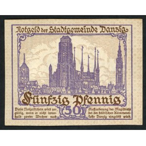 W. M. Gdańsk Notgeld 50 Pfennig 1919