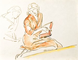 Leopold GOTTLIEB (1883-1934), Czytająca kobieta