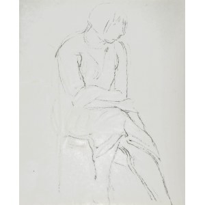 Leopold GOTTLIEB (1883-1934), Szkic siedzącej kobiety