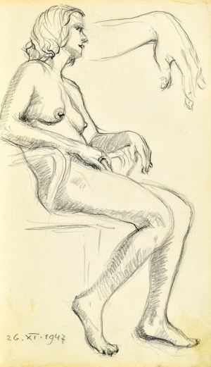 Henryk UZIEMBŁO (1879-1949), Akt kobiety, 1947