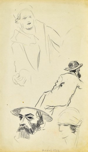 Henryk UZIEMBŁO (1879-1949), Szkice postaci, 1932