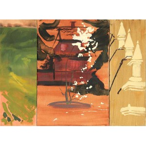 Dorota Jablonska, Attica, Magnolia, Hill, triptych, 2019