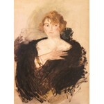 ANERI Irena Weissowa (1888-1981), Portret damy w czarnej etoli, ok. 1910