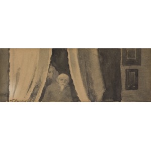 Włodzimierz Tetmajer (1862-1923), Scena we wnętrzu – portret ojca artysty