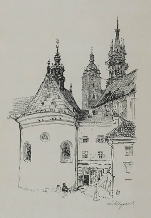 Leon Wyczółkowski (1852-1936), Widok z Małego Rynku w Krakowie