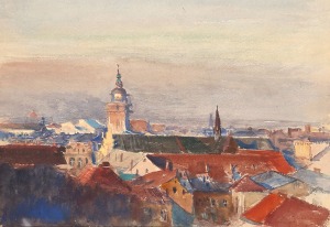 Leon Wyczółkowski (1852-1936), Dachy Krakowa