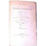SIENKIEWICZ- PISMA HENRYKA SIENKIEWICZA t.3: LISTY Z PODRÓŻY wyd. 1884 półskórek