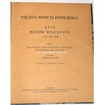 SOLSKI - POLSKA MONETA PAPIEROWA, spis bonów wojennych z lat 1914-1920