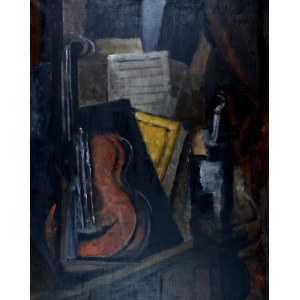 Alicja HALICKA (1889-1974), Martwa natura kubistyczna z wiolonczelą, 1916
