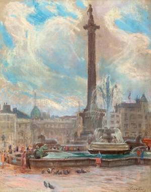 Władysław SERAFIN (1905-1988), Kolumna Nelsona przy Trafalgar Square w Londynie, ok. 1965