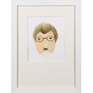 Kazimierz MIKULSKI (1918-1998), Projekt maski męskiej w okularach