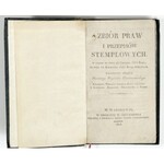 1828 - Trzetrzewiński, ZBIÓR PRAW i przepisów stemplowych