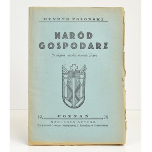 1928 - Połoński, NARÓD GOSPODARZ, studjum społeczno-ustrojowe