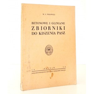 1936 - Połowicz, BETONOWE I GLINIANE zbiorniki do kiszenia pasz