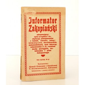 1929 - [Zakopane] INFORMATOR ZAKOPIAŃSKI