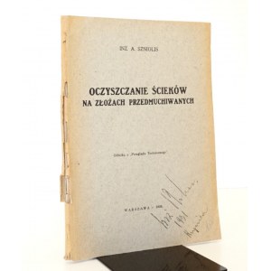 1929 - [oczyszczanie miasta] Szniolis, OCZYSZCZANIE ŚCIEKÓW na złożach przedmuchiwanych