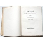 1934 - Piekarski, KATALOG BIBLJOTEKI KÓRNICKIEJ Polonica XVI-go wieku