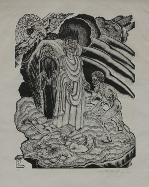 Stefan Mrożewski, (1894-1975) Ilustracja do „Boskiej komedii” Dantego. Czyściec, Pieśń XXI