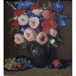 Henryk Siedlanowski, (1906-1979) Martwa natura z kwiatami w wazonie