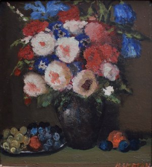 Henryk Siedlanowski, (1906-1979) Martwa natura z kwiatami w wazonie