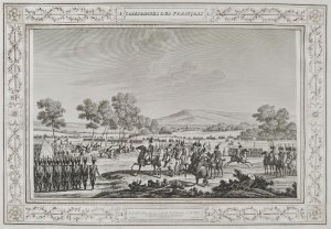 Edme BOVINET (1767-1832) wg Bernard Edouard SWEBACH (1800-1870), Napoleon wizytujący wojska pod Tylżą w 1807; poł. XIX w.