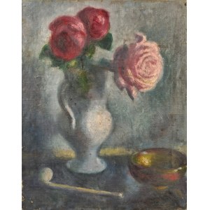 Malarz polski, ok. 1925, Kwiaty w wazonie