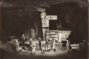 Franciszek MYSZKOWSKI (1913 - 1971), „Taniec obrzędowy” (finał 1. aktu),  Król Edyp  Sofoklesa, Teatr Dramatyczny m. st. Warszawy, 1961