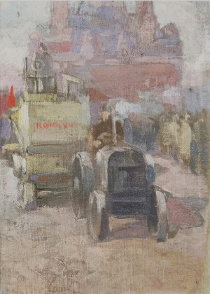 Otto SKULME (1887-1967), Traktor na pochodzie, 1951