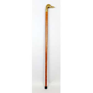 Walking stick with handle in the shape of a duck's head