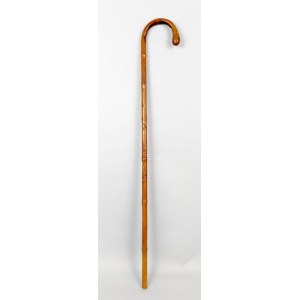 Walking stick carved with wild geese and vegetation motifs
