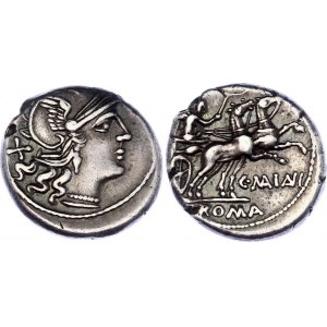 Roman Republic Denarius 153 BC C. Maianius