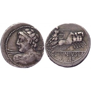Roman Republic Denarius 84 BC, C Licinius Lf Macer