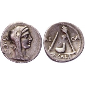 Roman Republic Denarius 69 BC, P. Galba