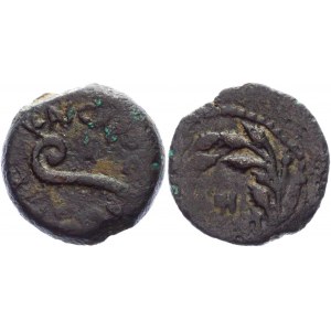 Roman Empire Judea AE Prutah 30 - 31 (Year 17)