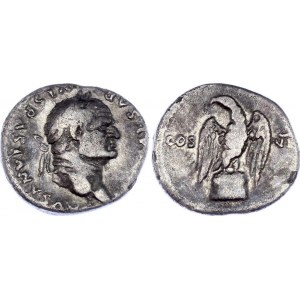 Roman Empire Denarius 76 AD Titus