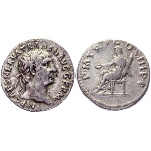 Roman Empire Denarius 100 AD, Trajan