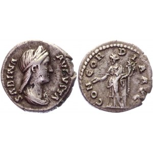 Roman Empire Denarius 136 AD, Sabina