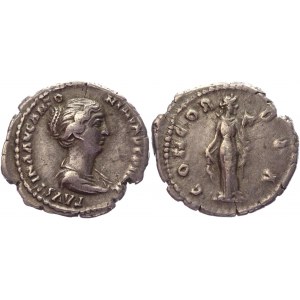 Roman Empire Denarius 152 - 154 AD, Faustina II