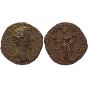 Roman Empire Dupondius 175 AD, Marcus Aureliuss