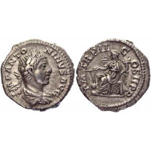 Roman Empire Denarius 219 AD, Elagabalus
