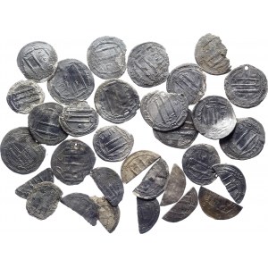 Abbasid Caliphate Lot of 25 Coins of 1 Dirham 750 - 1258 (ND)