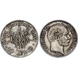 Danish West Indies 10 Cents 1878