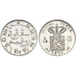 Netherlands East Indies 1/10 Gulden 1854