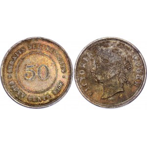 Straits Settlements 50 Cents 1887
