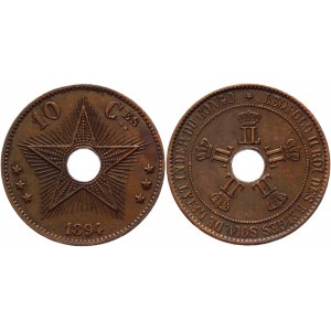 Congo 10 Centimes 1894