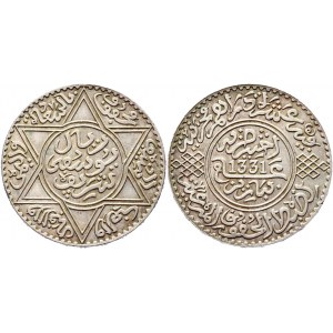 Morocco 10 Dirhams / 1 Rial 1913 AH 1331