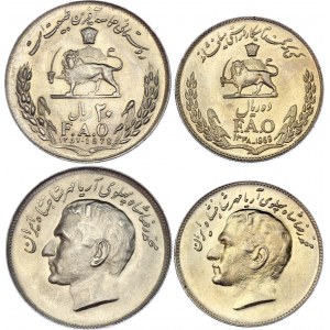 Iran 10 & 20 Riyals 1969 AH 1348 & 1978 AH 1357